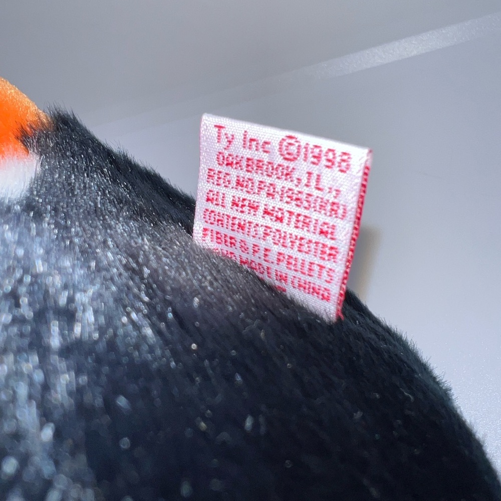 Ty 1998 Beanie Buddy Waddle the Penguin Large 10" Stuffed Plush Toy Vintage - Picture 4 of 5